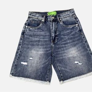 Sandrine Rose x Free People Indigo Jean Shorts